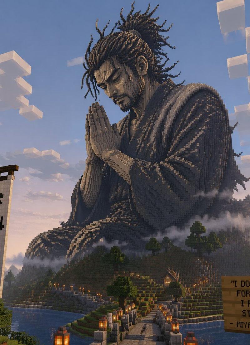 Minecraft 版宫本武藏雕像