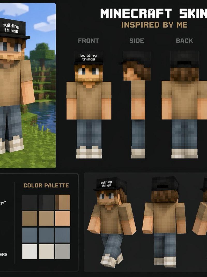 个性化 Minecraft 皮肤提示词