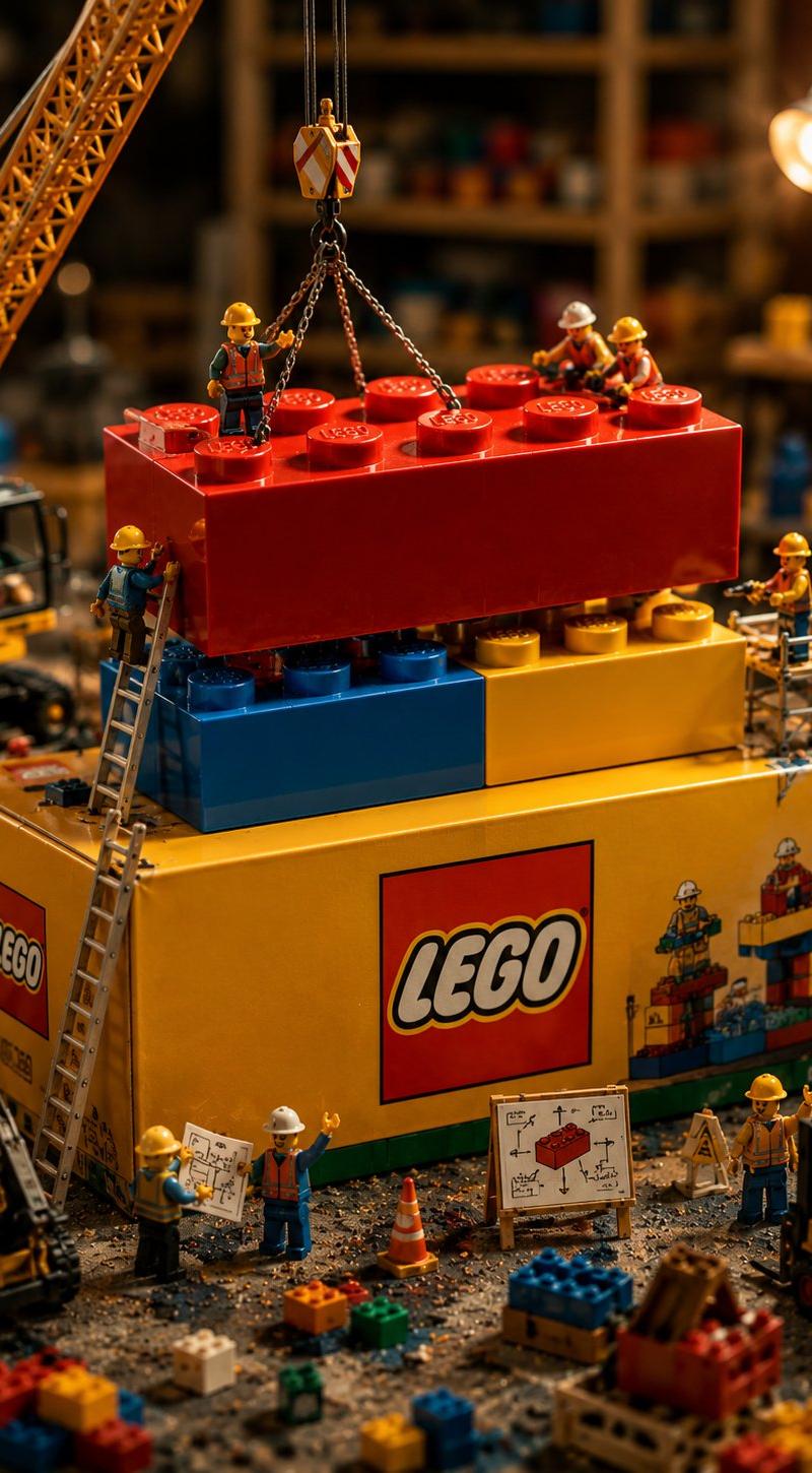 微缩 LEGO 建筑场景