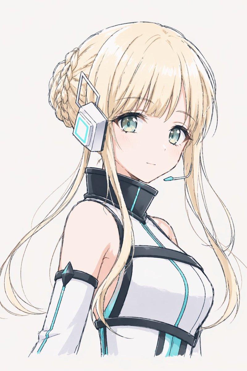 极简未来感动漫少女肖像