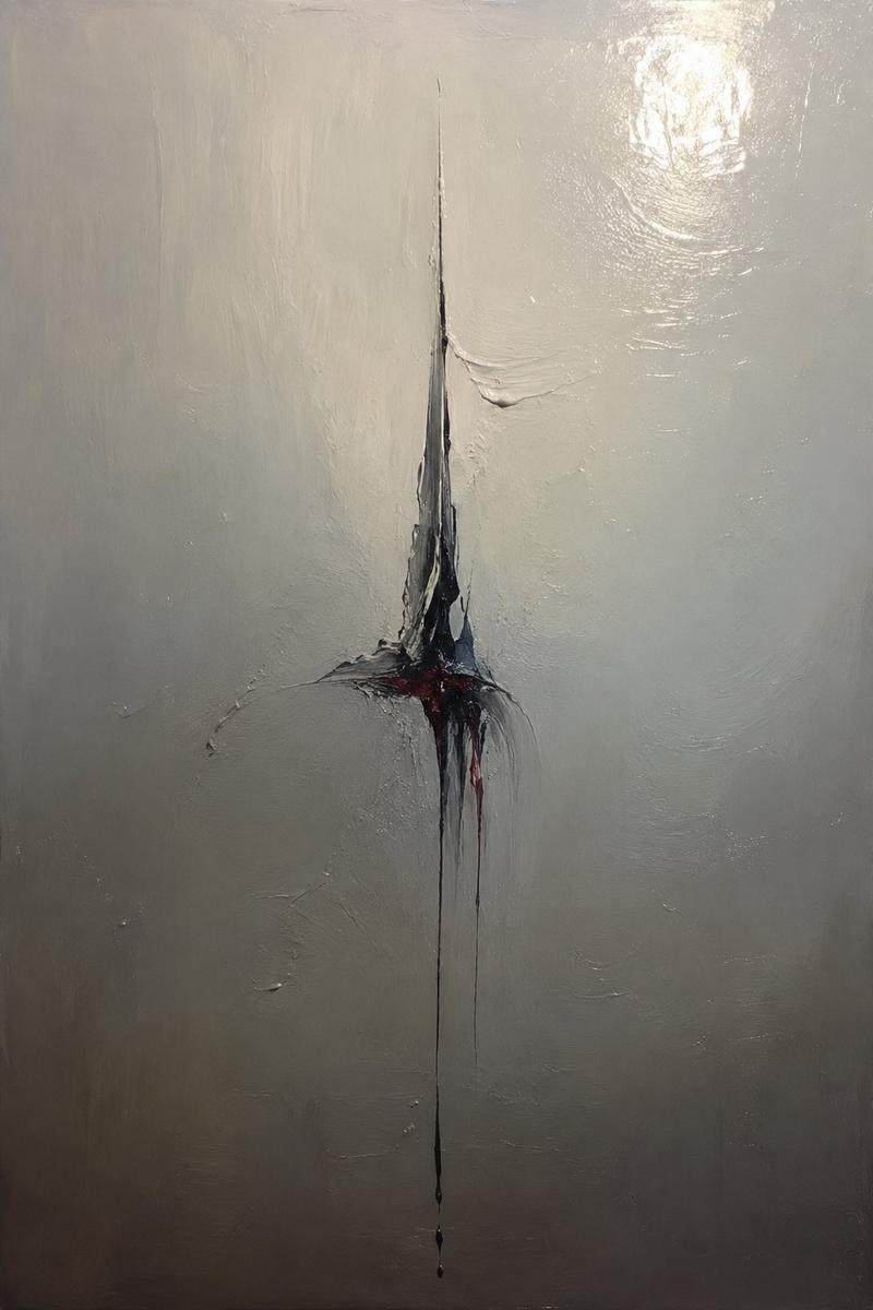 极简抽象光泽油画