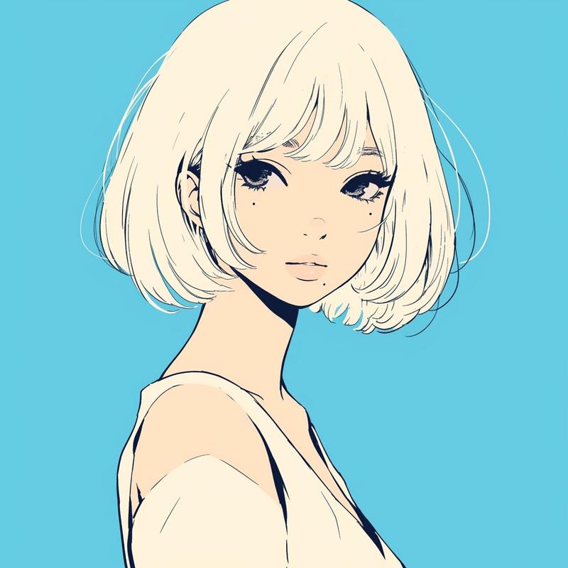 极简动漫少女侧颜