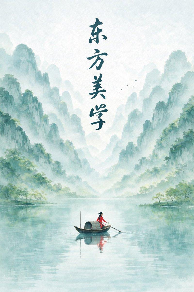 极简中国水墨雾气画