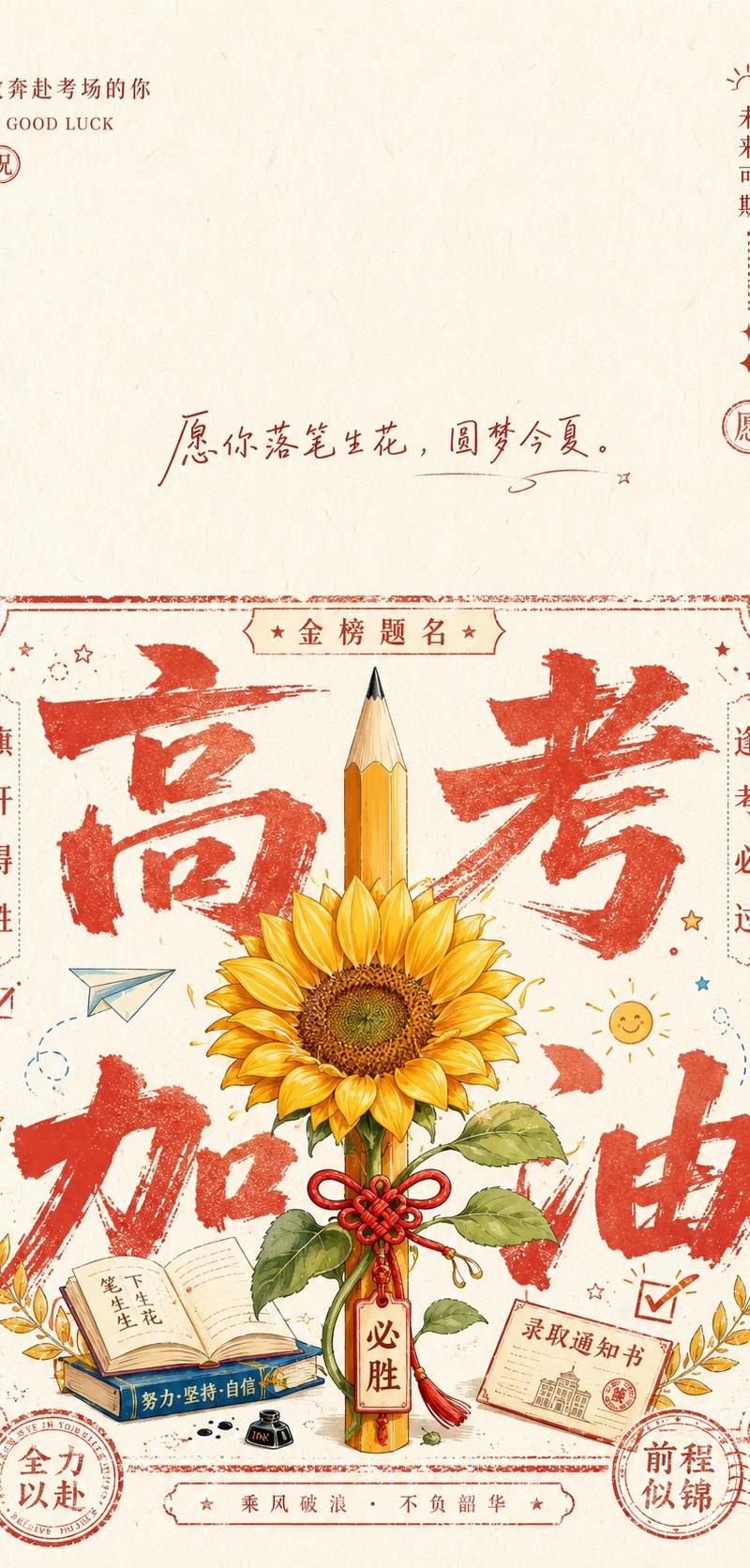 高考加油海报壁纸