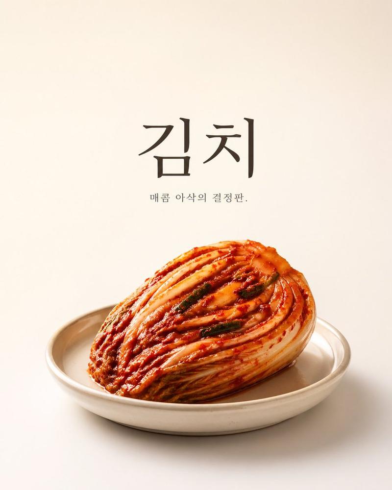 极简风泡菜广告海报