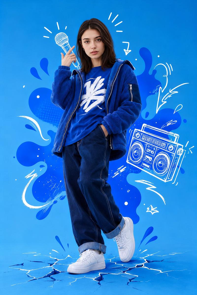 混合媒介街头艺术肖像