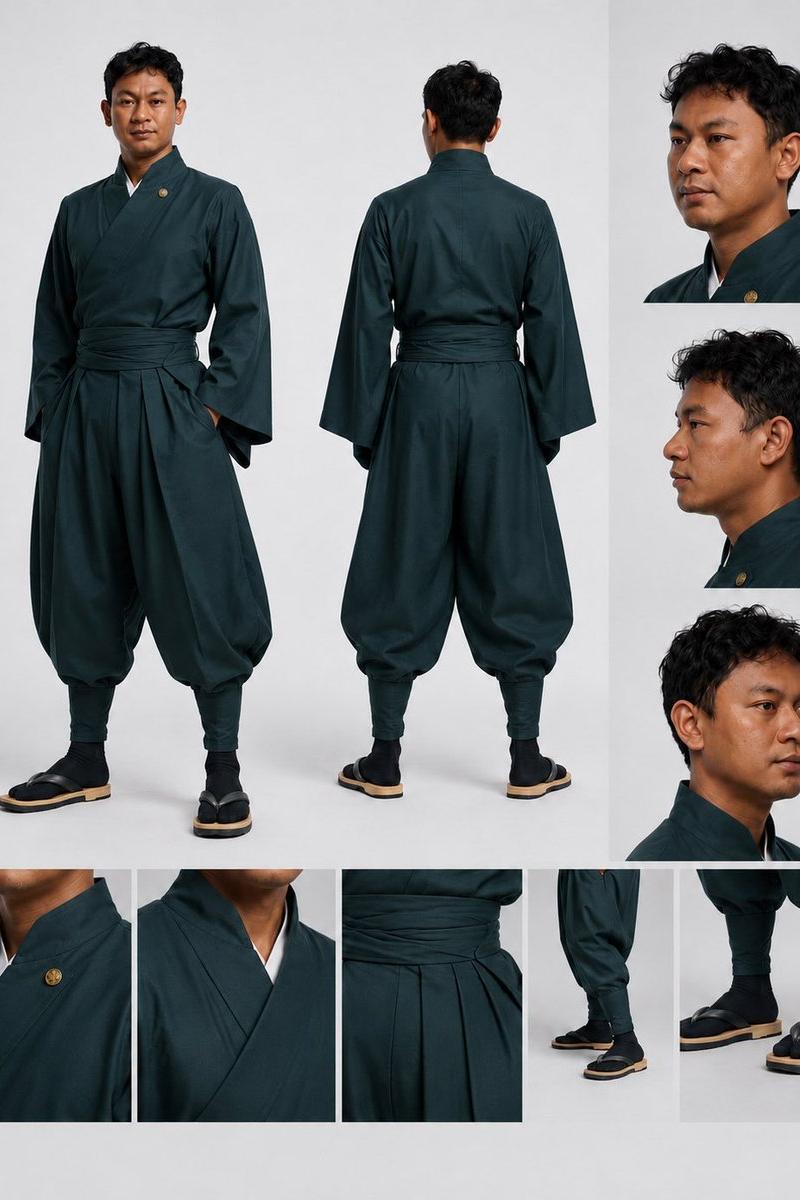 现代武士服装参考图