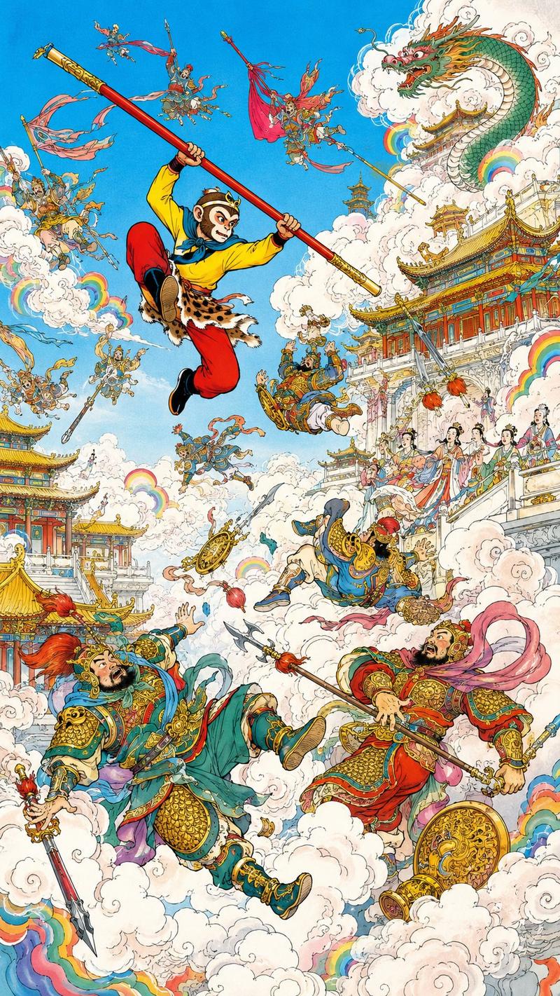孙悟空大闹天宫插画