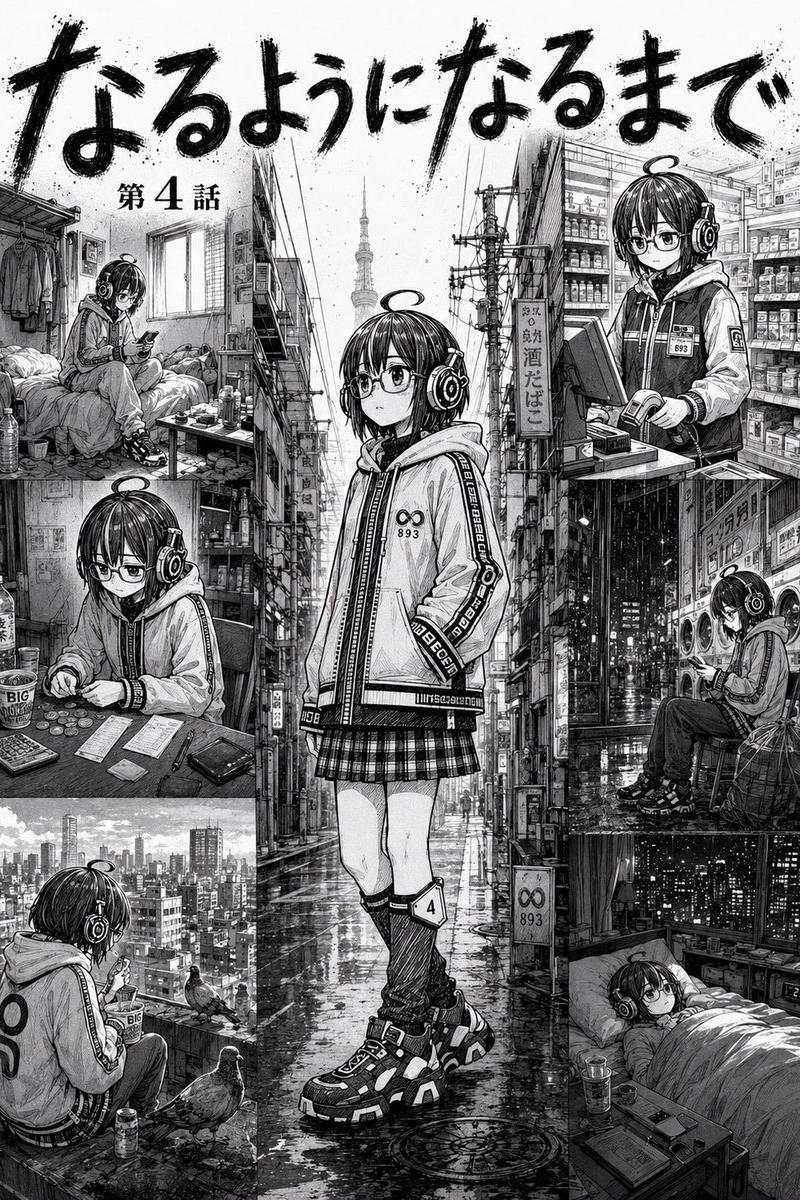 黑白漫画章节拼贴画