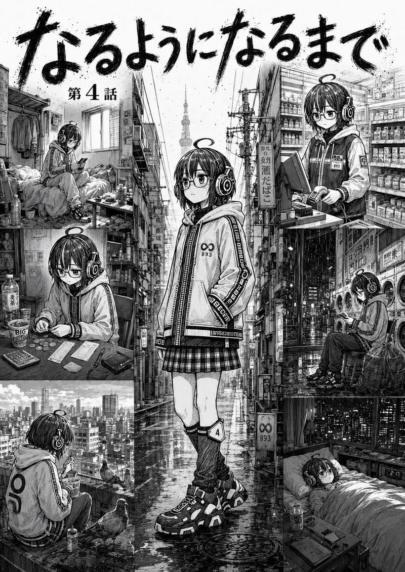 黑白漫画章节拼贴画