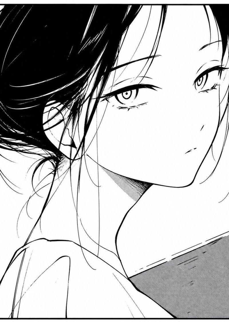 Monochrome Manga Woman Portrait