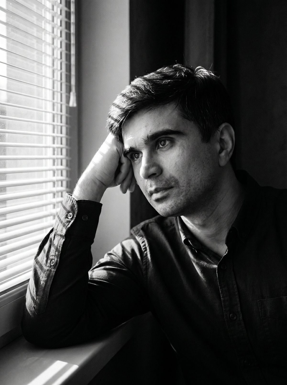 Moody Black and White Portrait