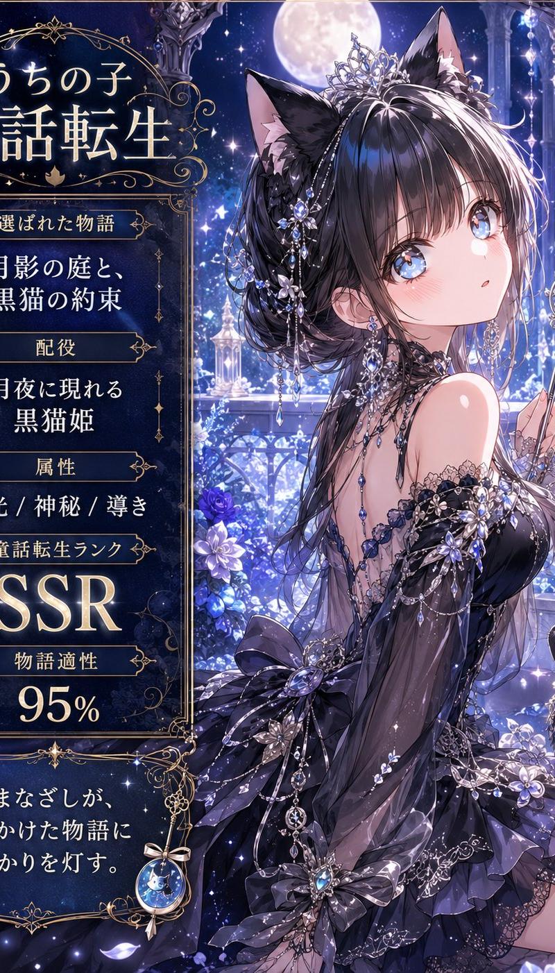 月影猫公主童话卡牌