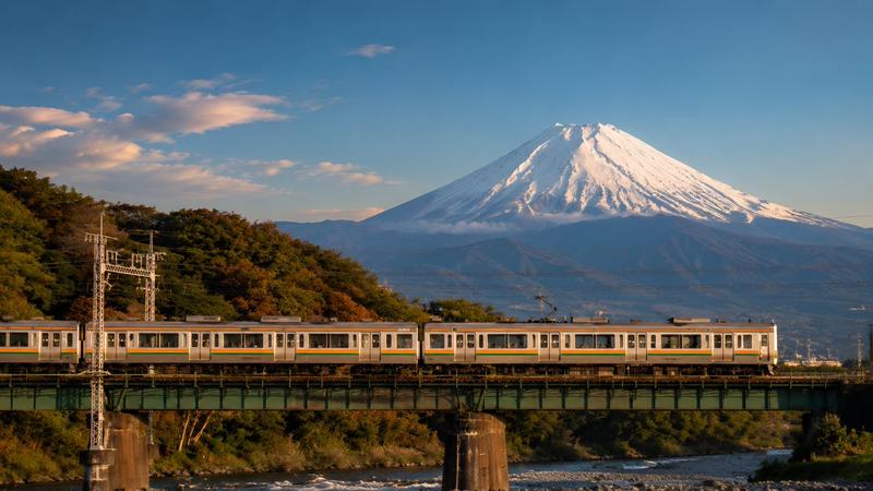 富士山列车壁纸