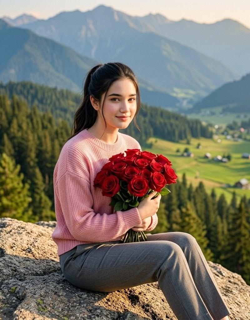 山间玫瑰人像