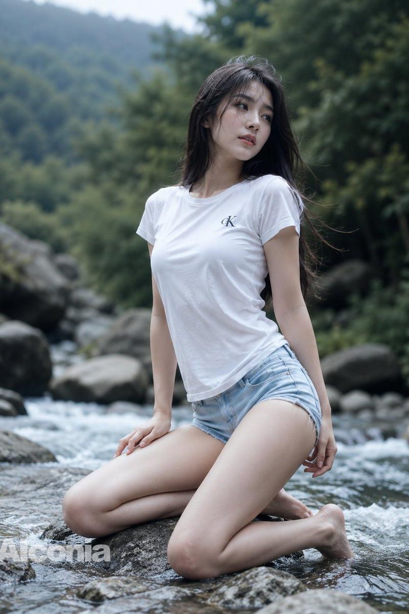山间溪流肖像