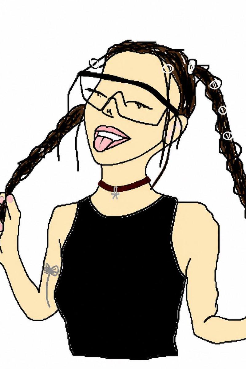 Crude MS Paint Photo Doodle