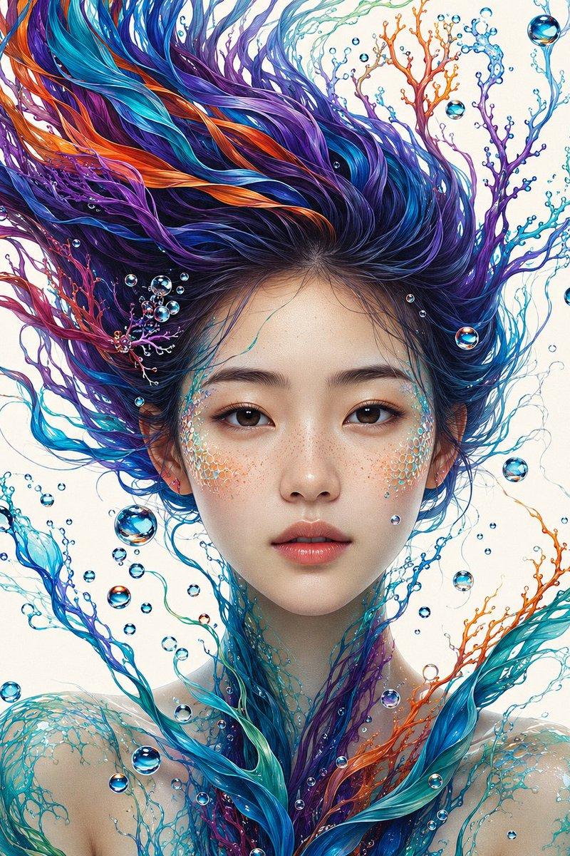 水之灵奇幻插画