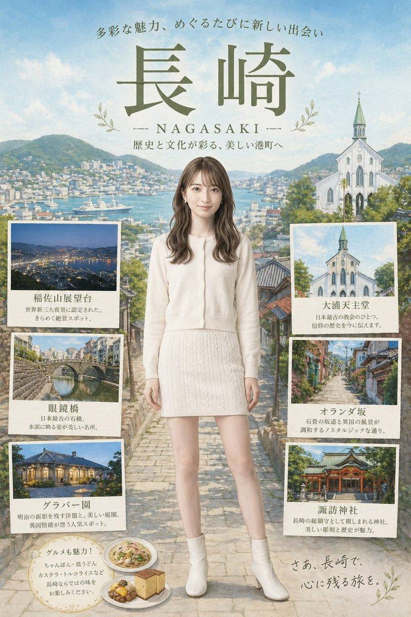 长崎旅游海报（中心人物版）