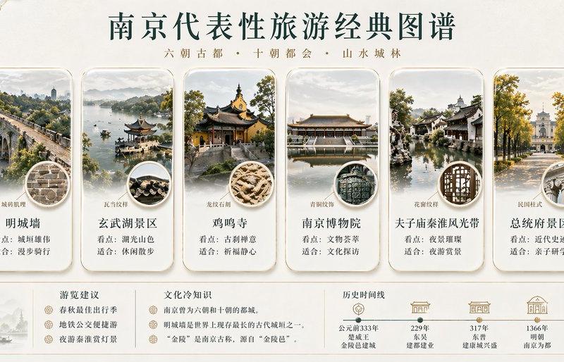 南京经典旅游图谱海报