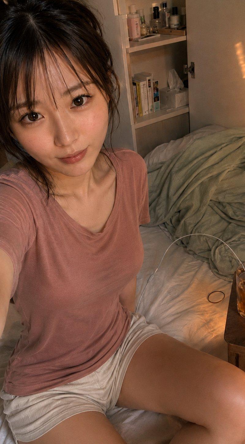 自然卧室自拍