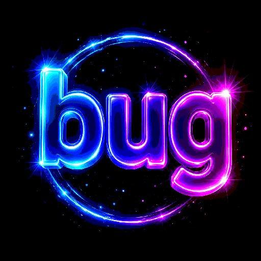 霓虹 Bug 文字 Logo