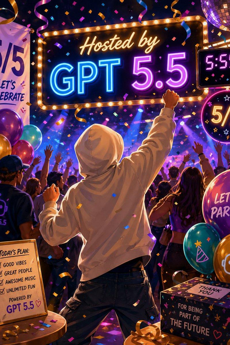Neon GPT 5.5 庆祝派对