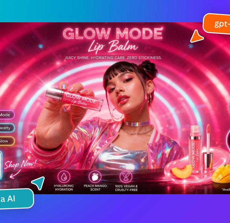 Neon Lip Balm 新品发布广告