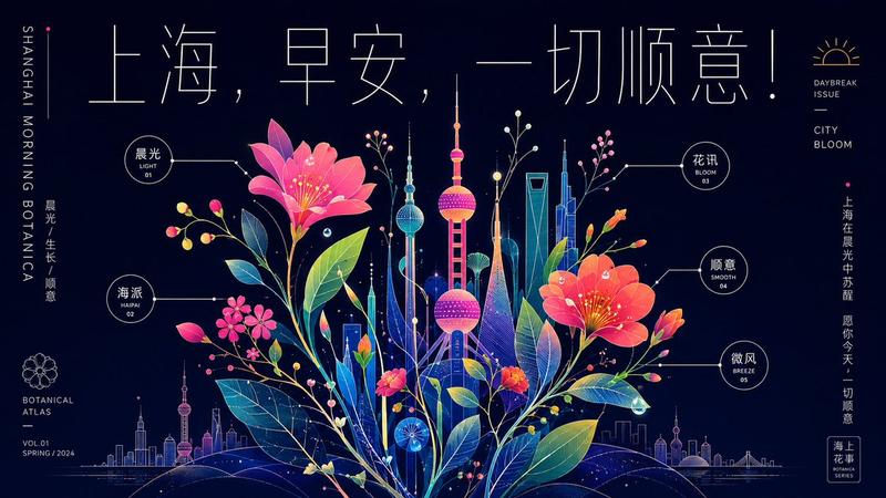 霓虹植物图谱美学