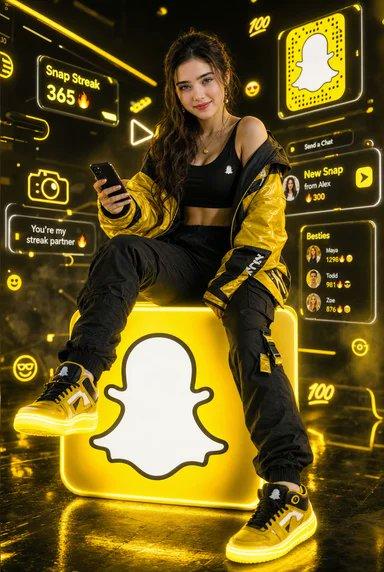 霓虹 Snapchat 网红肖像