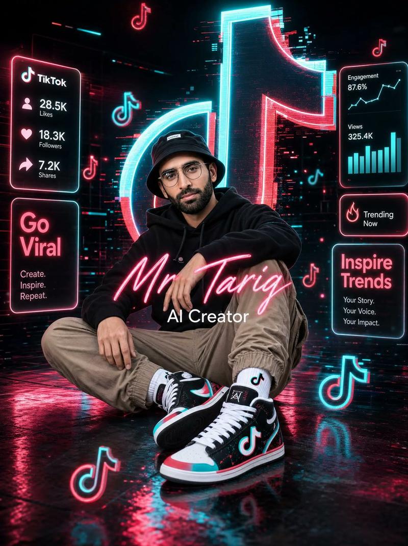 Neon TikTok AI Creator 海报