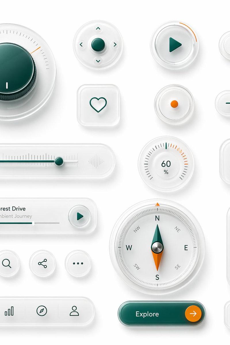 Neumorphic Glass UI Kit 项目