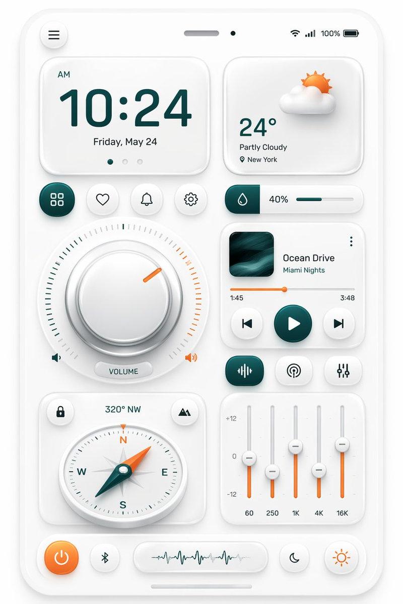拟态风格智能仪表盘 UI