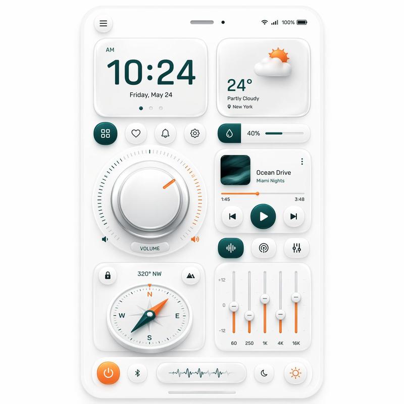 拟态风格智能仪表盘 UI