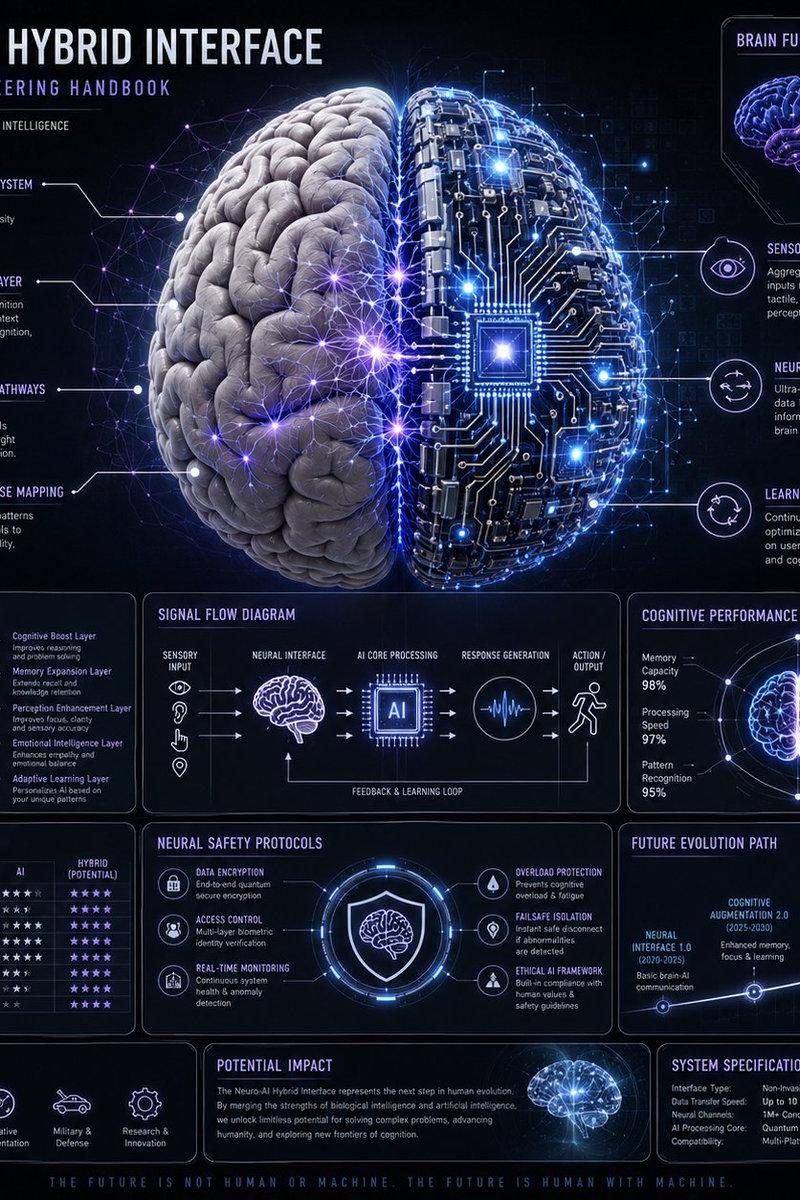 神经-AI 混合系统信息图