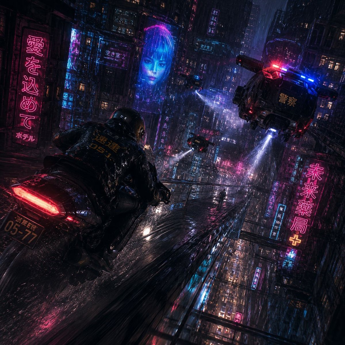 Noisy Cyberpunk Police Chase