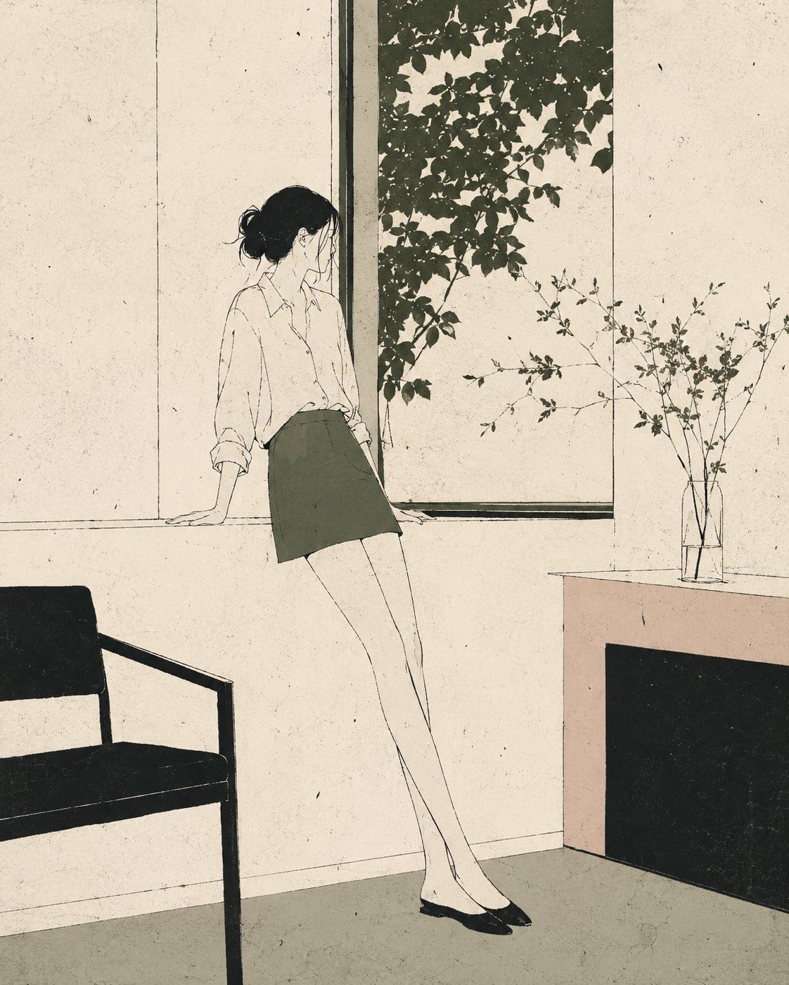 Nordic Minimalist Editorial Illustration