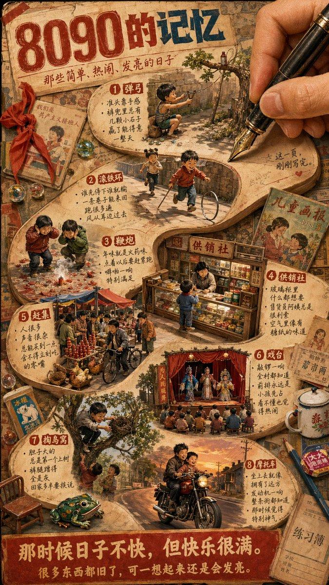 复古中国童年记忆海报