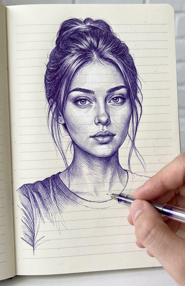笔记本墨水素描转换