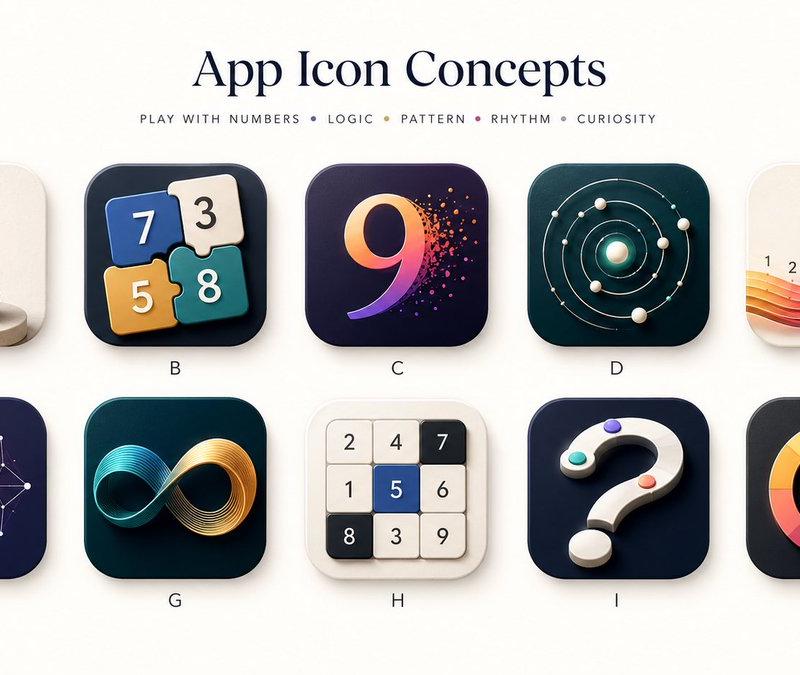 数字益智类 App 图标设计方案