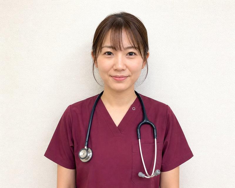 佩戴听诊器的护士肖像