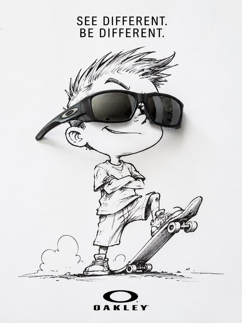 Oakley 滑板风格太阳镜广告