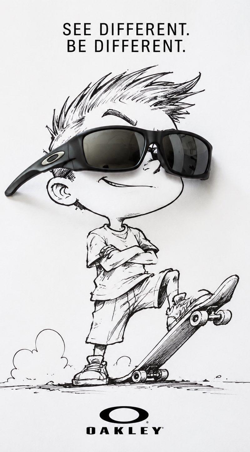 Oakley 滑板风格太阳镜广告