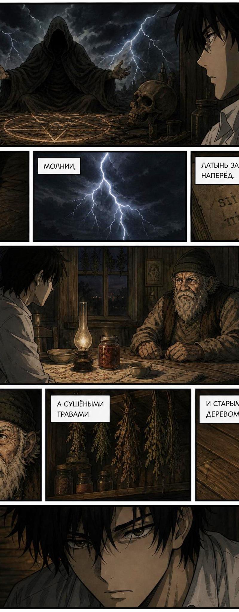 暗黑神秘学风格漫画页面