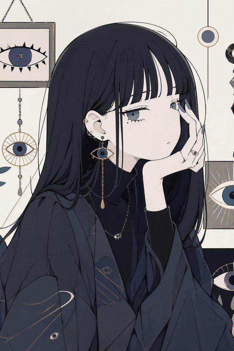 神秘眼眸主题动漫肖像