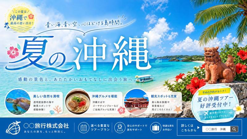 冲绳夏季旅游横幅
