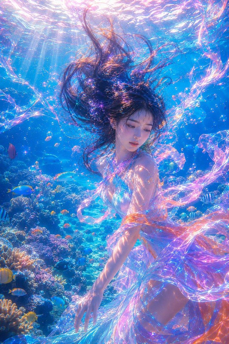 冲绳海域水下奇幻肖像