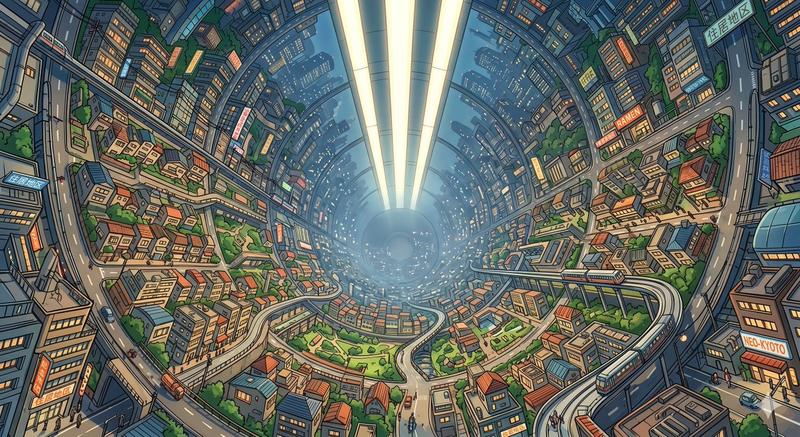 Enclosed O'Neill Cylinder City