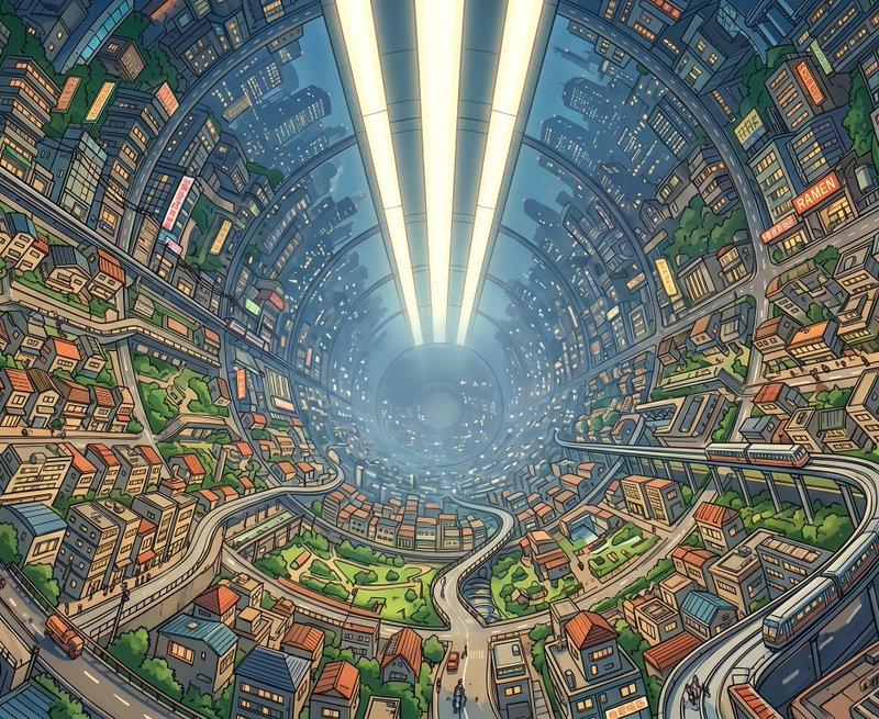 Enclosed O'Neill Cylinder City