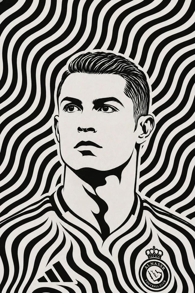 Black and White Optical Illusion Portrait